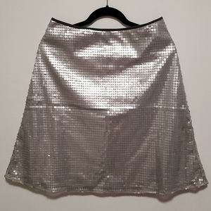 Kaj Ani Gray Silver Sequined Skirt